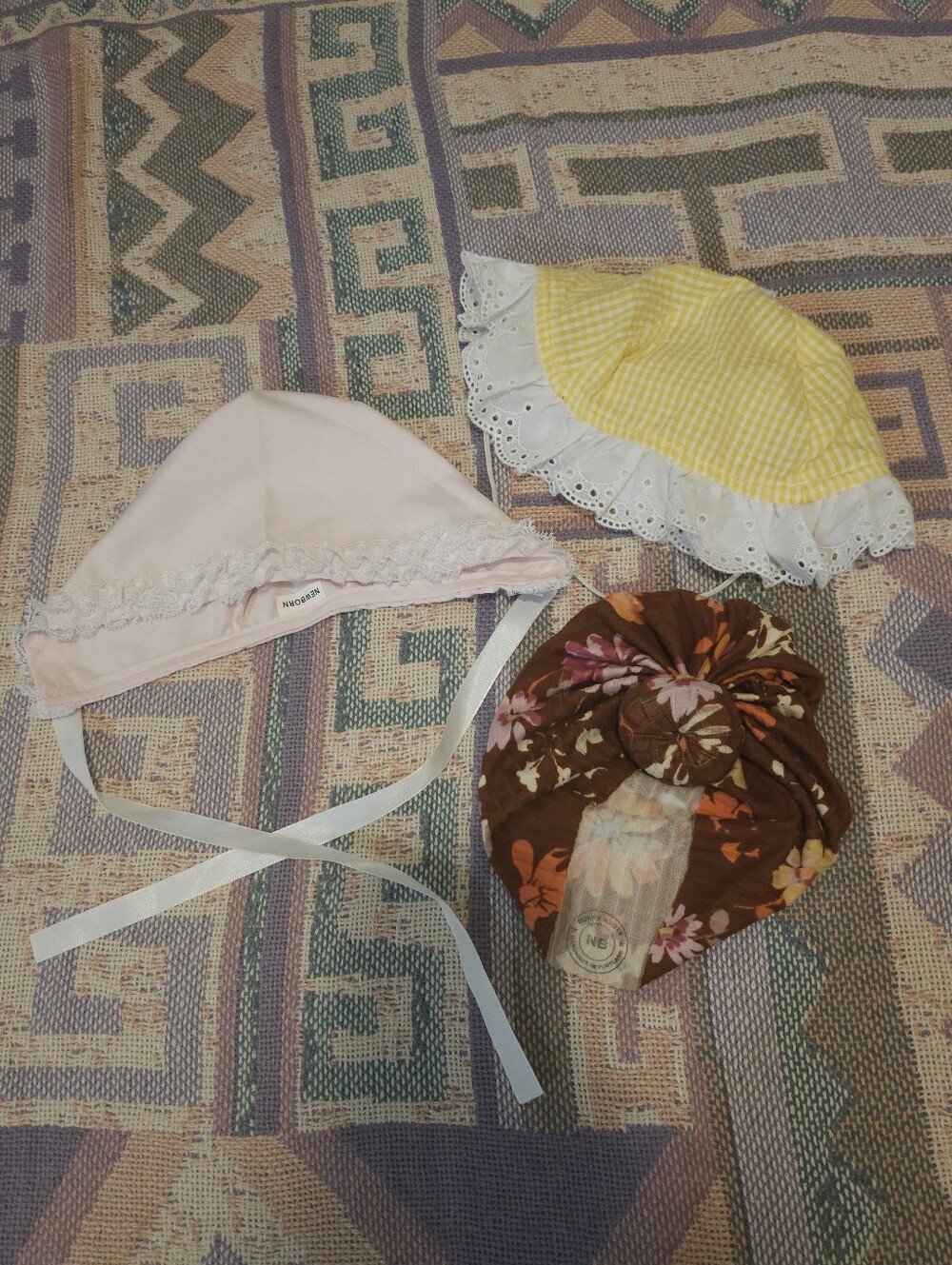 Lot of 3 - Baby Girl's Hats